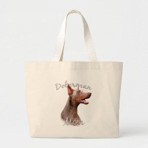 Mama 2 Dobermannpinscher-(Isabella) Jumbo Stoffbeutel