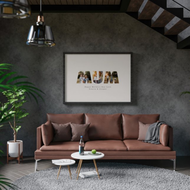 Mama 3 Foto Moderne schwarze Sahnemütter Poster (Von Creator hochgeladen)