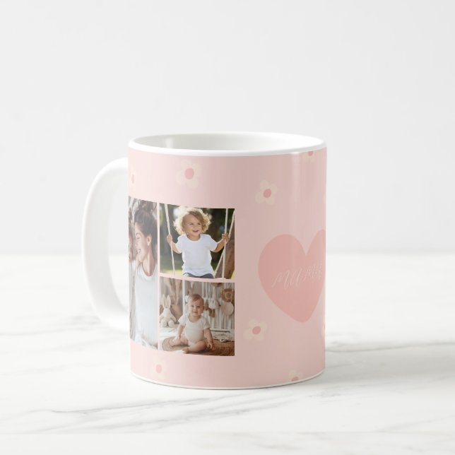 Mama 6 Photo Personnalisée Fête des Mères Café Mug (Devant gauche)
