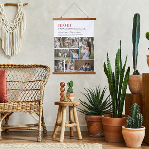 Mama 8 FOTO PERSONALISIERT Wandteppich Mit Holzrahmen