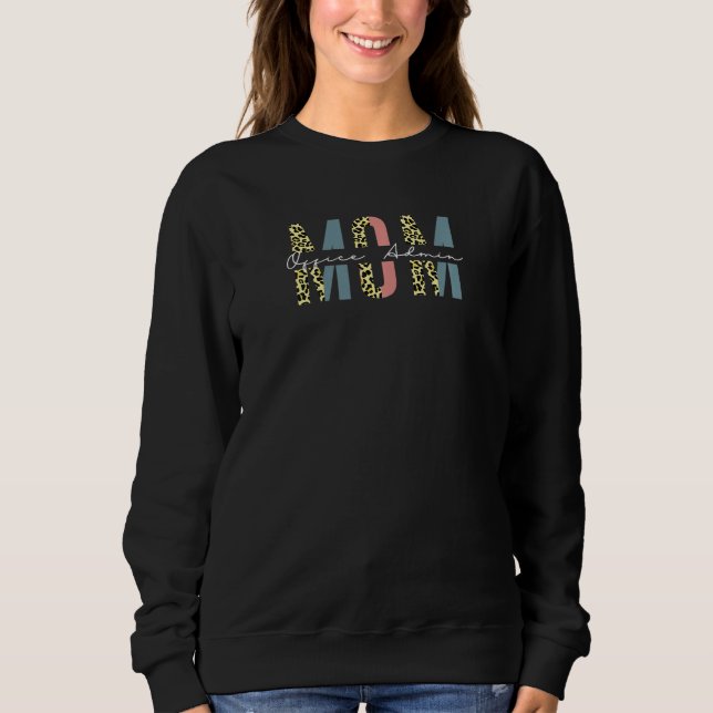 Mama Admin Frauen Cool Leopard Mothe Sweatshirt (Vorderseite)