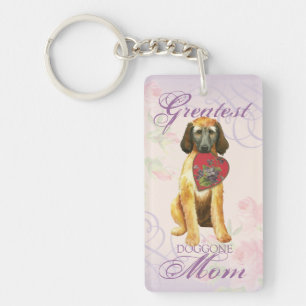 Mama "Afghan Hound Heart" Schlüsselanhänger
