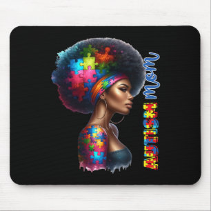 Mama Afro Autismus Bewusstsein Mama Black Autism M Mousepad