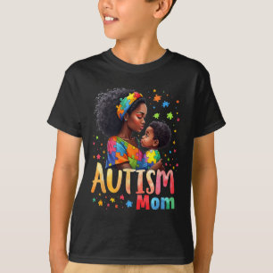 Mama Afro Autismus Bewusstsein Mama Black Autismus T-Shirt