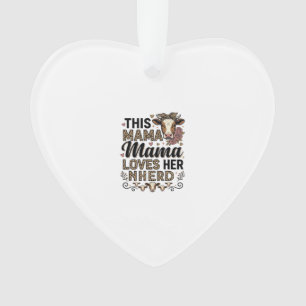 Mama Aime Son Troupeau Vintage Cow Mom Design De T