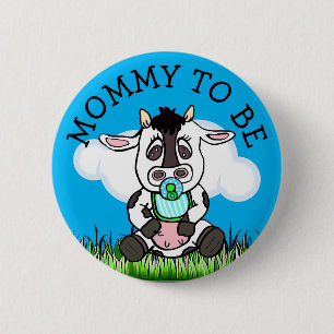 Mama als Baby-Showknopf Farm Animal Themed Button