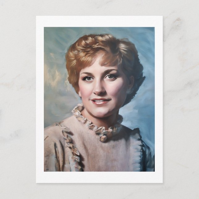 Mama als Computer-Impasto-Ölgemälde  Postkarte (Vorderseite)