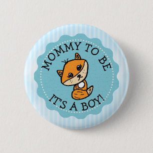 Mama als Klein-Fox-Babydusche Button