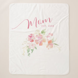 Mama als Wasserfarbe für Rosa Blütenfarbe Sherpadecke