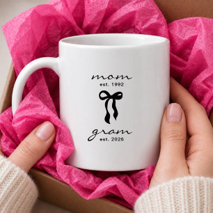 Mama an Oma Tasse Rosa Bogen Streifen