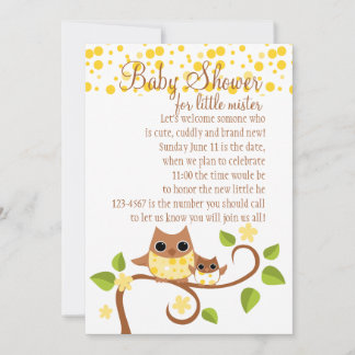 Mama and Baby Owl Einladung