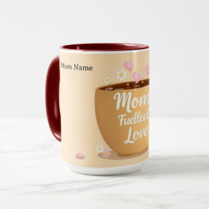Mama angetrieben von Liebe und Kaffee Premium Tasse