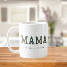 Mama année customisée - Mug à café fleuri tendance