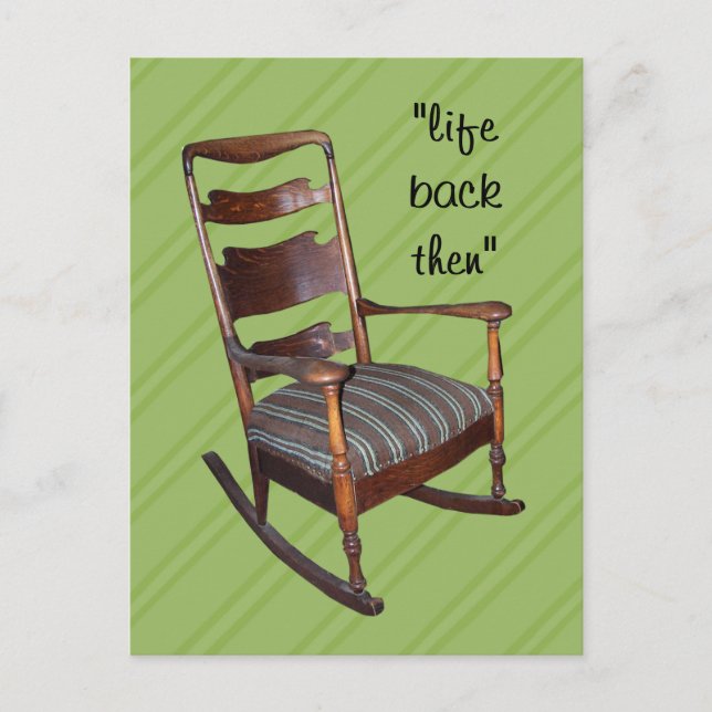 Mama Antique Rocker Postcard - anpassen Postkarte (Vorderseite)