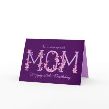 Mama Aquarell Orchid benutzerdefinierte 50. Geburt