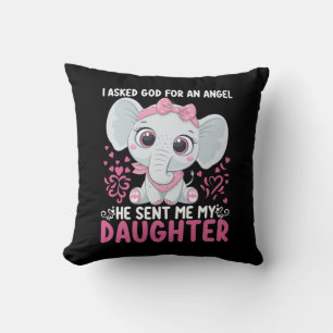 Mama Art hat er mir Elephant Daughter geschickt Kissen