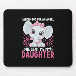 Mama Art hat er mir Elephant Daughter geschickt Mousepad