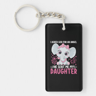 Mama Art hat er mir Elephant Daughter geschickt Schlüsselanhänger