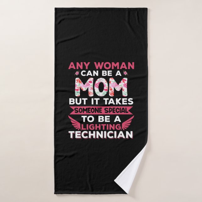 Mama Art Lighting Technician Mutter Badehandtuch (Badehandtuch)