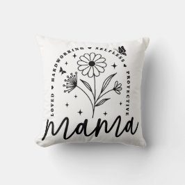Mama: Attribute, Blume & Schmetterlinge Kissen