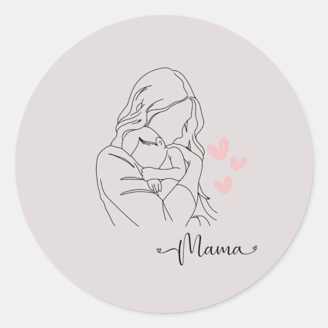 Mama - Aufkleber (Vorderseite)