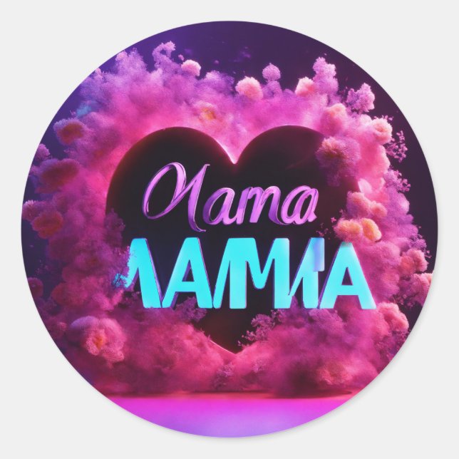 Mama-Aufkleber für Mama Runder Aufkleber (Vorderseite)