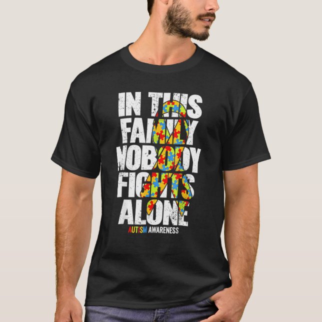 Mama Autismus Awareness Family Unterstützung T-Shirt (Vorderseite)