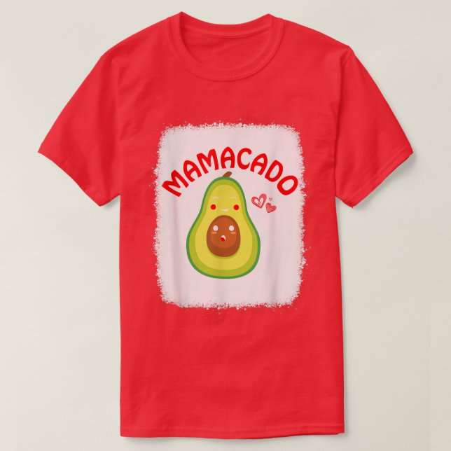 Mama Avocado Mama Bleached Funny Avocado Mamacado T-Shirt (Design vorne)