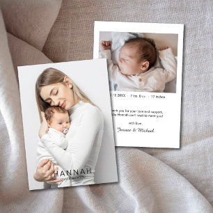 Mama & Bab Foto Baby Status Geburtsankündigung Kar Ankündigung