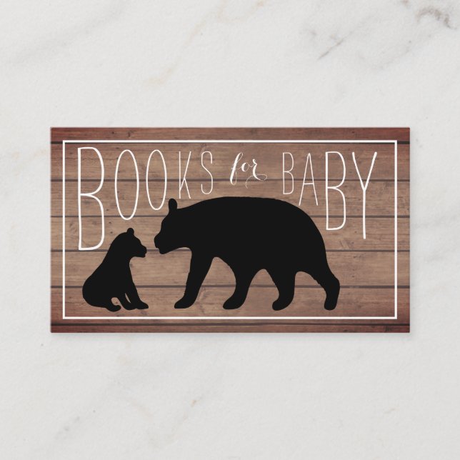 Mama + Baby Bear Buchanfrage Begleitkarte (Vorderseite)
