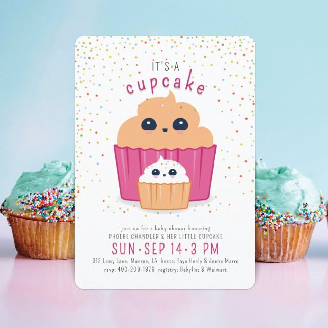 Mama & Baby Cupcake Kinderdusche Einladung (Von Creator hochgeladen)