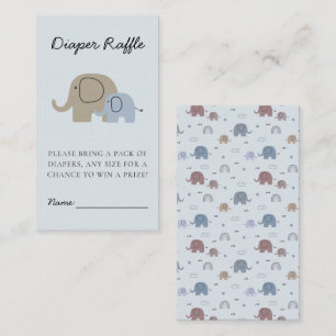 Mama Baby Elephant Babydusche Windeln Raffel Ticke Begleitkarte