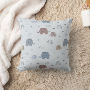 Mama & Baby Elephant Muster Kissen