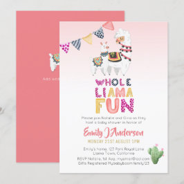 Mama Baby Fiesta Cacti Pink Girls Einladung