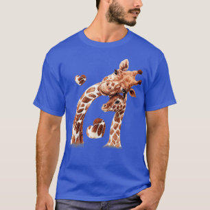 Mama Baby Giraffe Wildlife Safari Tier Lover Mot T-Shirt