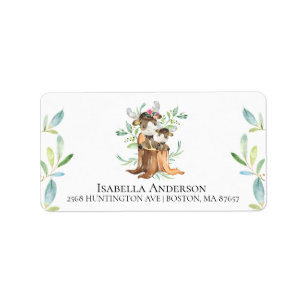 Mama & Baby Moose Babydusche Adressaufkleber