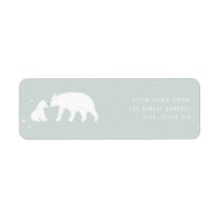 Mama Baby Polar Bear Blue Baby Dusche