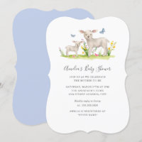 Mama Baby Sheep Baby Dusche Einladung
