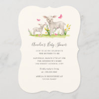 Mama Baby Sheep Sweet Baby Dusche Einladung