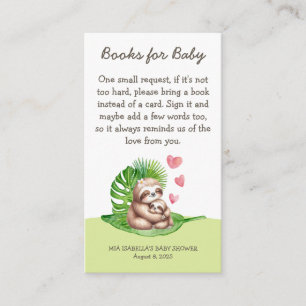 Mama & Baby Sloth - Bücher für Baby - Duschkarte Begleitkarte