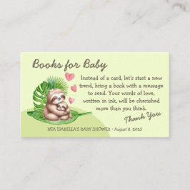 Mama & Baby Sloth - Bücher für Babyverpackungskart Begleitkarte