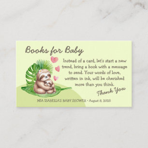 Mama & Baby Sloth - Bücher für Babyverpackungskart Begleitkarte
