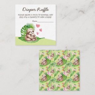 Mama & Baby Sloth Diaper Raffle Baby Duschkarte Begleitkarte