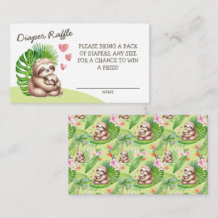 Mama & Baby Sloth Diaper Umschließkarte Begleitkarte