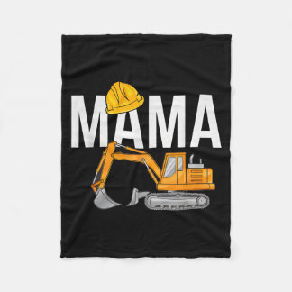 Mama Bagger Bau Familie passend Mutter Fleecedecke