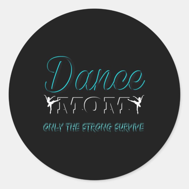 Mama Ballet Ballerina Hip Hop Stach Tanz Runder Aufkleber (Vorderseite)