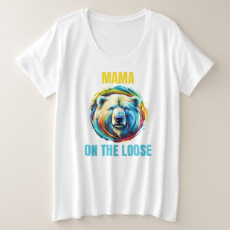 Mama-Bär auf der Lose Große Größe T-Shirt
