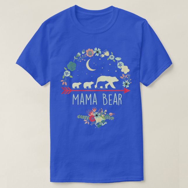 Mama Bär, Blümmutter T-Shirt (Design vorne)
