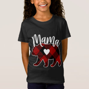 Mama Bar Christmas Buffalo Karierte Dekoration T-Shirt