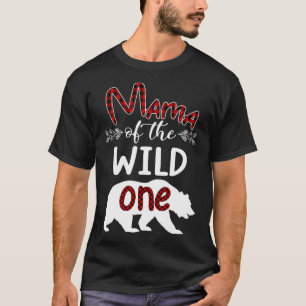 Mama-Bär der Wildnis ein Kariertes Geburtstagsges T-Shirt
